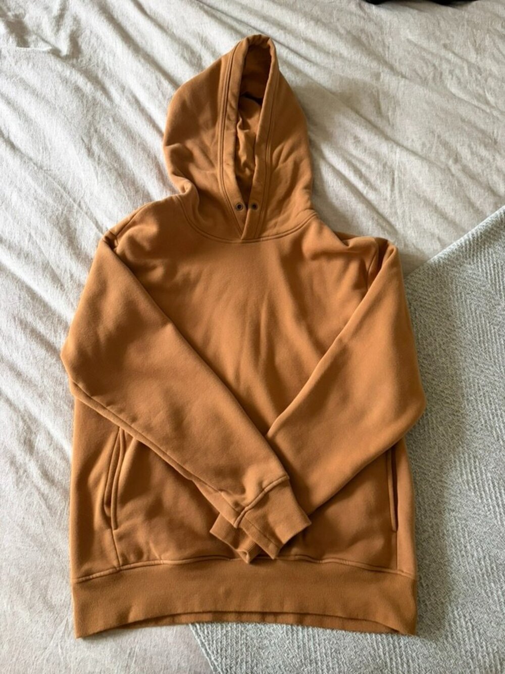 Rhythm Classics Heavyweight Fleece Hoodie Camel Tan Brown - Size M